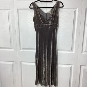 Putumayo Velour Dress Rayon Silk Tank Dress Gray Size 6